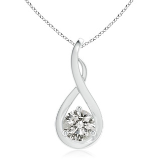 6.4mm KI3 Infinity Twist Diamond Solitaire Pendant in P950 Platinum