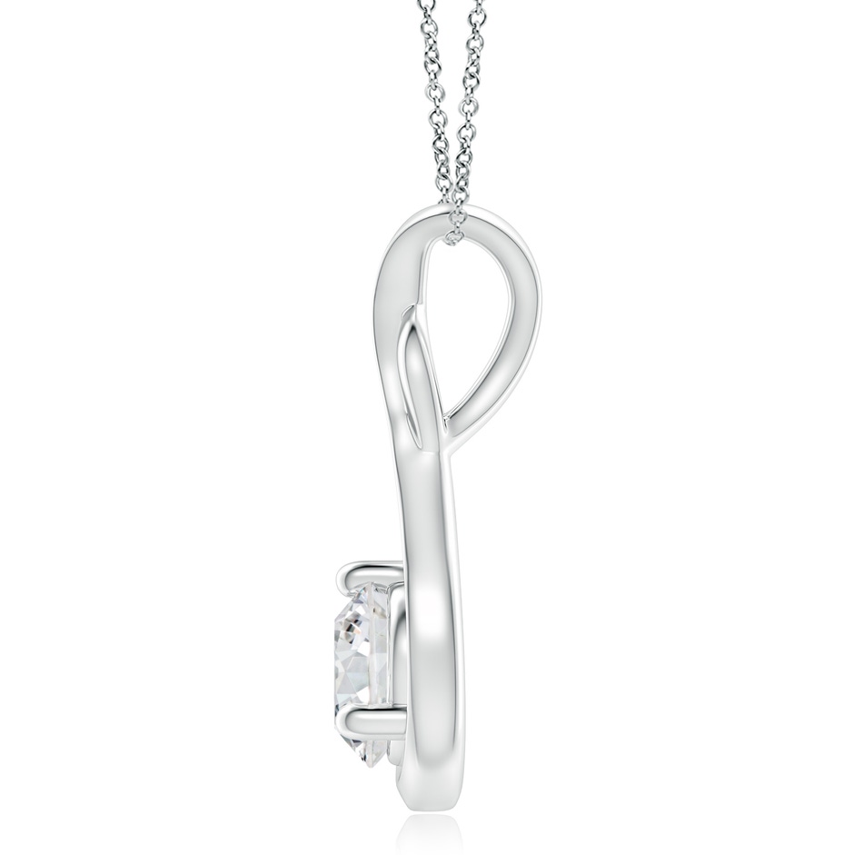 7.4mm HSI2 Infinity Twist Diamond Solitaire Pendant in P950 Platinum side 199