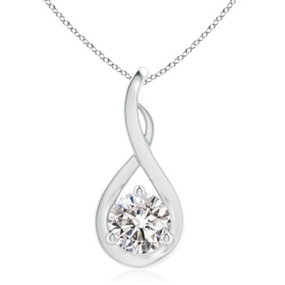 7.4mm IJI1I2 Infinity Twist Diamond Solitaire Pendant in P950 Platinum