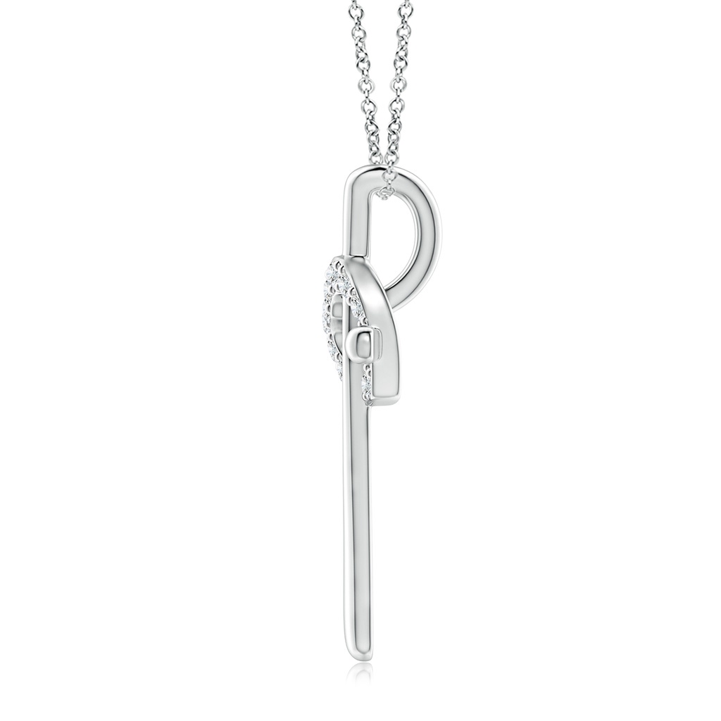 1.5mm GVS2 Cross Pendant with Diamond Heart in P950 Platinum - side_1