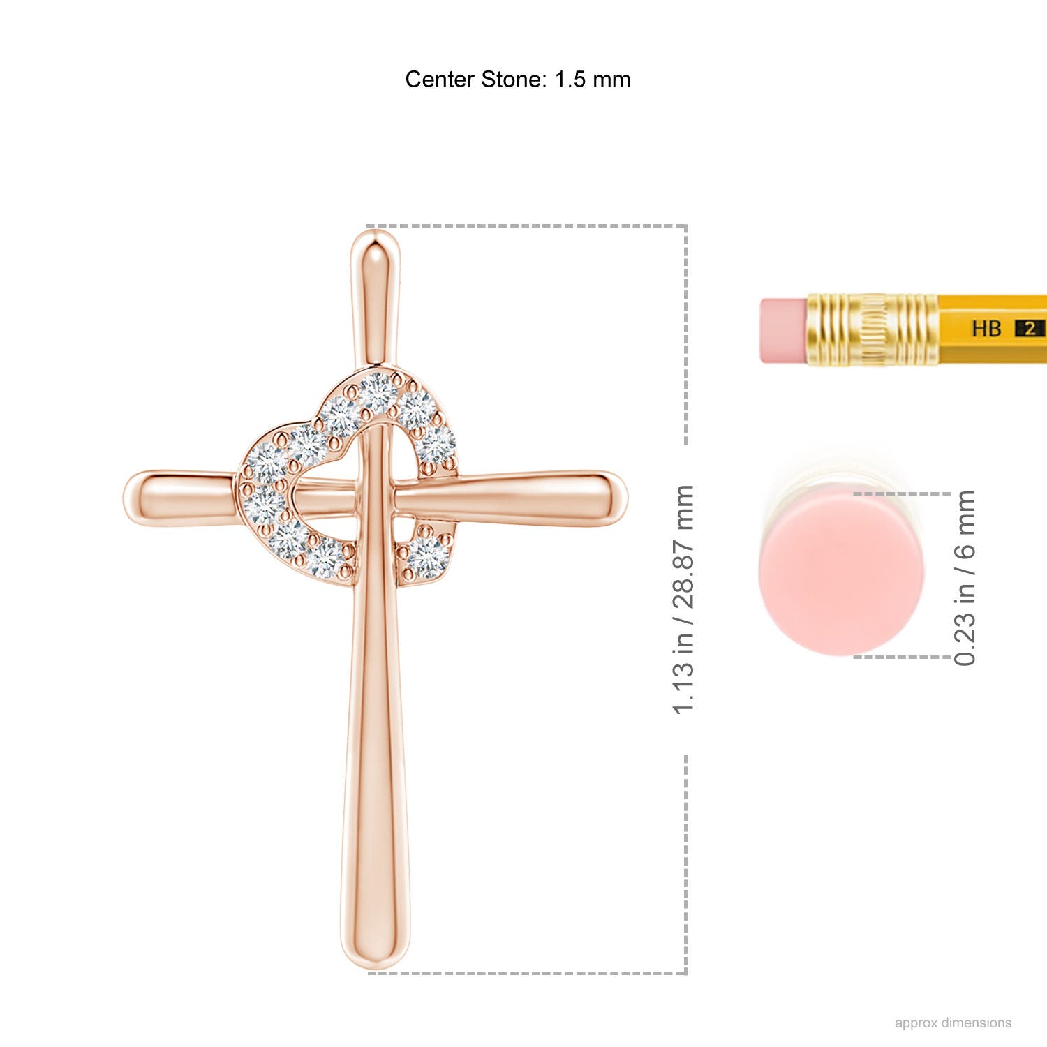 G, VS2 / 0.14 CT / 14 KT Rose Gold