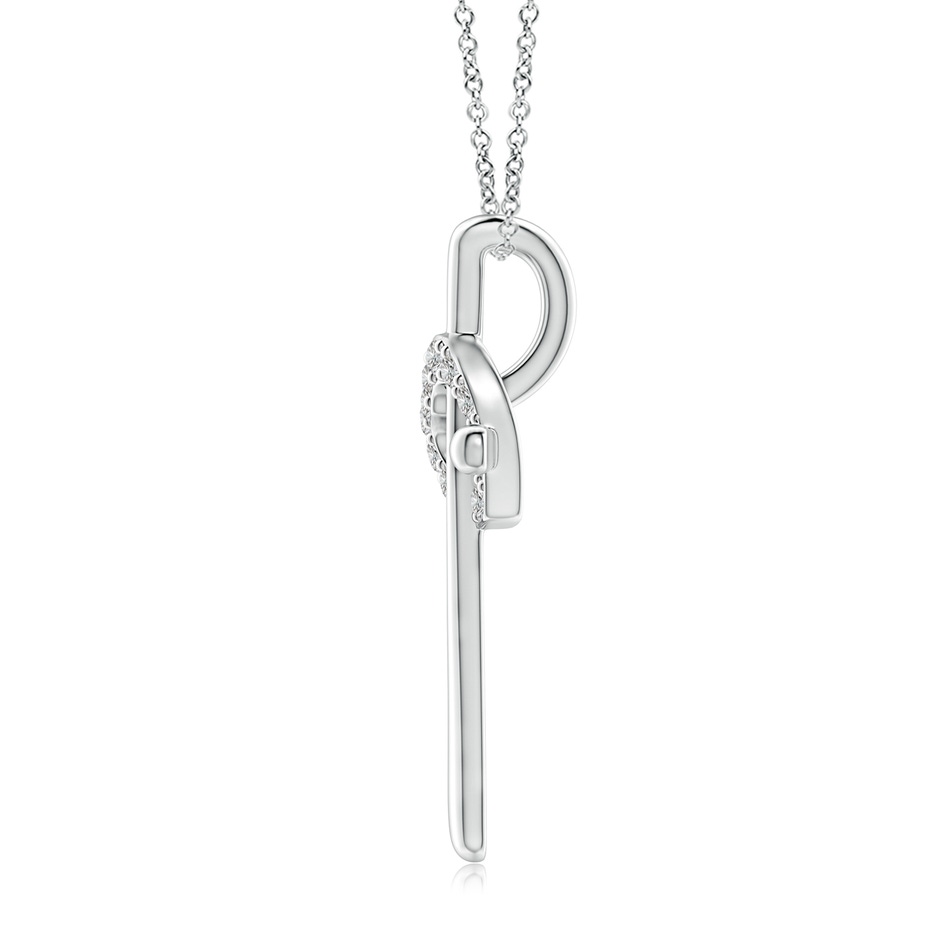 1.5mm IJI1I2 Cross Pendant with Diamond Heart in P950 Platinum side-1