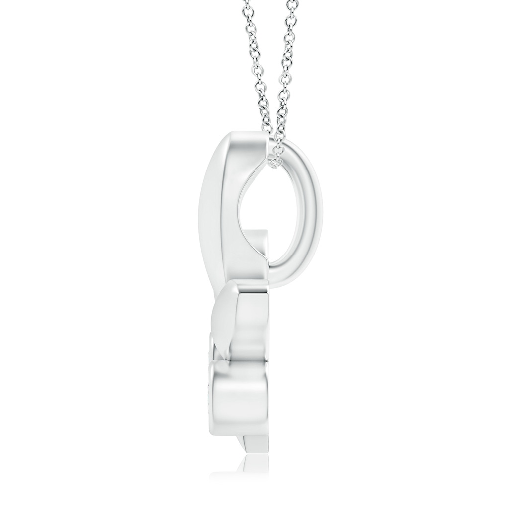 1.5mm GVS2 Lotus Bud Inspired Bezel-Set Diamond Pendant in P950 Platinum - side 199