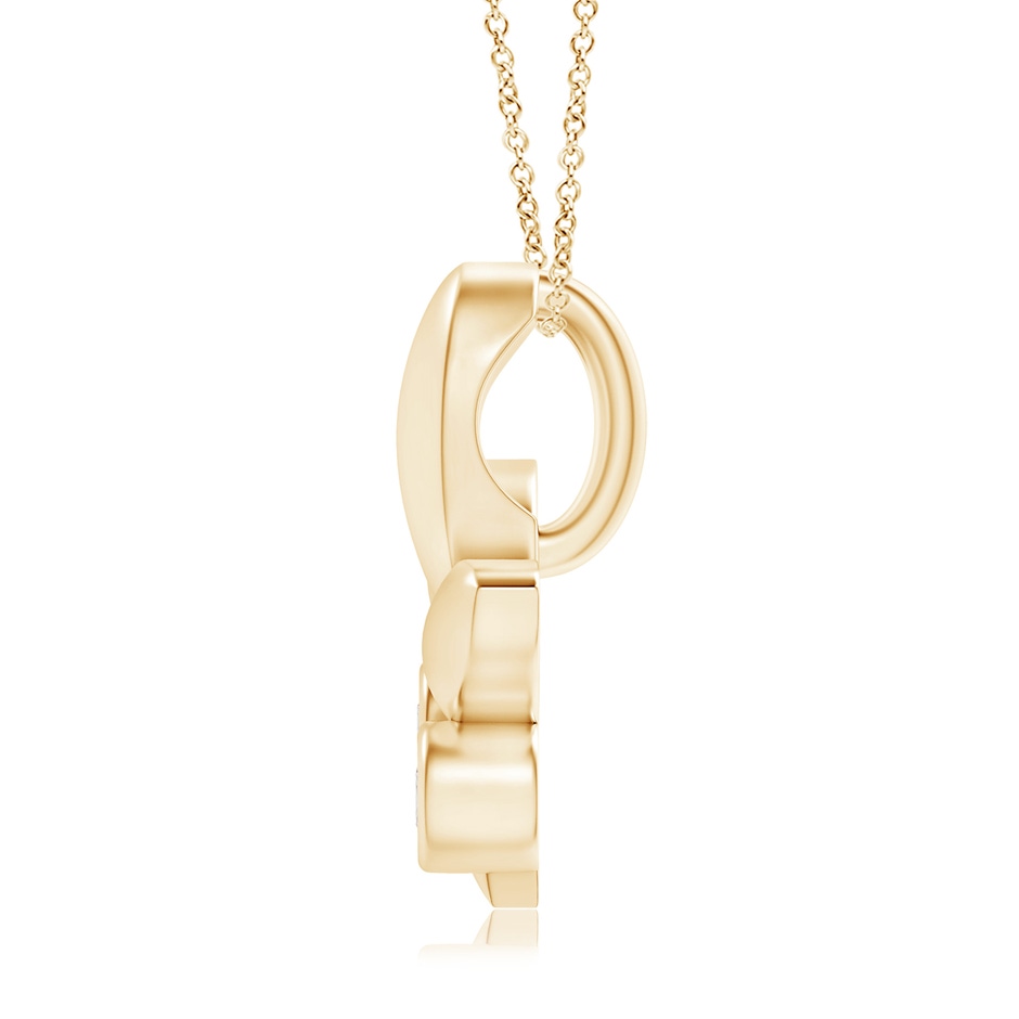 1.5mm IJI1I2 Lotus Bud Inspired Bezel-Set Diamond Pendant in Yellow Gold side 199