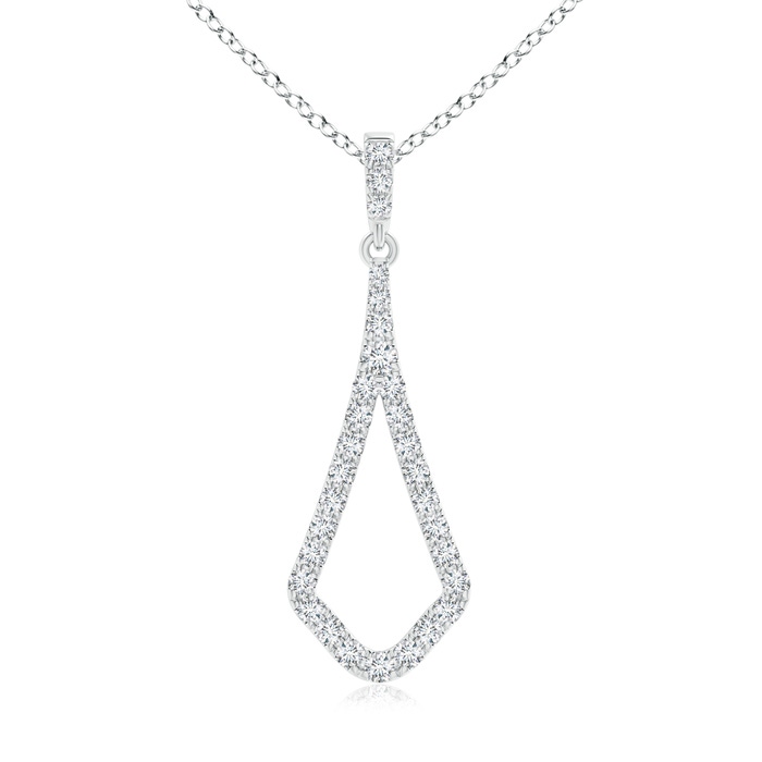 1.7mm GVS2 Diamond Geometric Drop Pendant in P950 Platinum