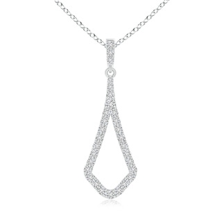 1.7mm HSI2 Diamond Geometric Drop Pendant in White Gold