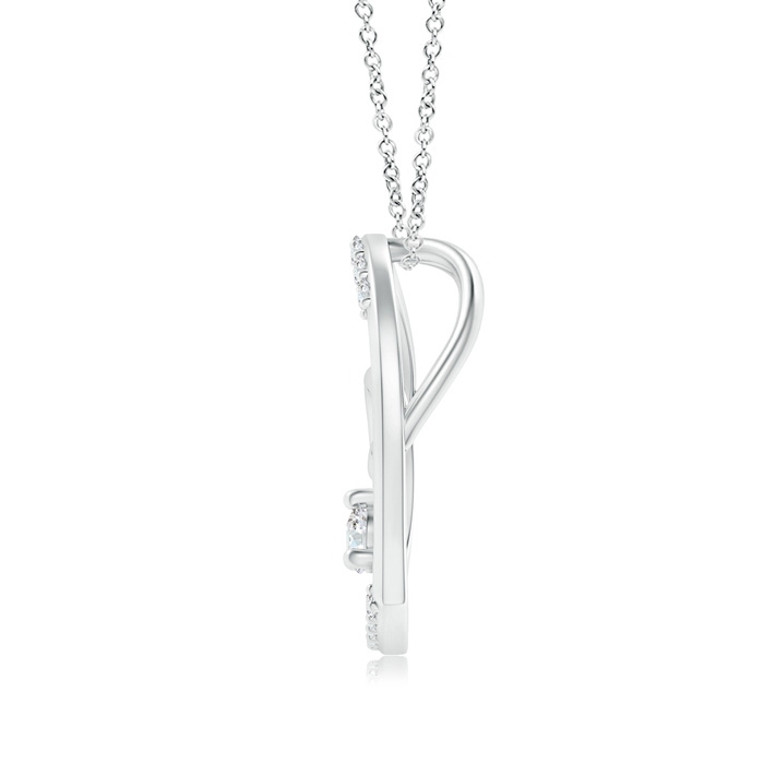 2.5mm GVS2 Diamond Tilted Infinity Heart Pendant in White Gold product image