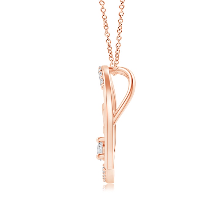 2.5mm HSI2 Diamond Tilted Infinity Heart Pendant in 10K Rose Gold Product Image
