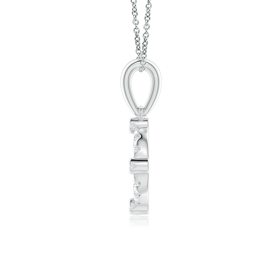 1.65mm GVS2 Marquise and Dot Diamond Circle Pendant in White Gold side-1