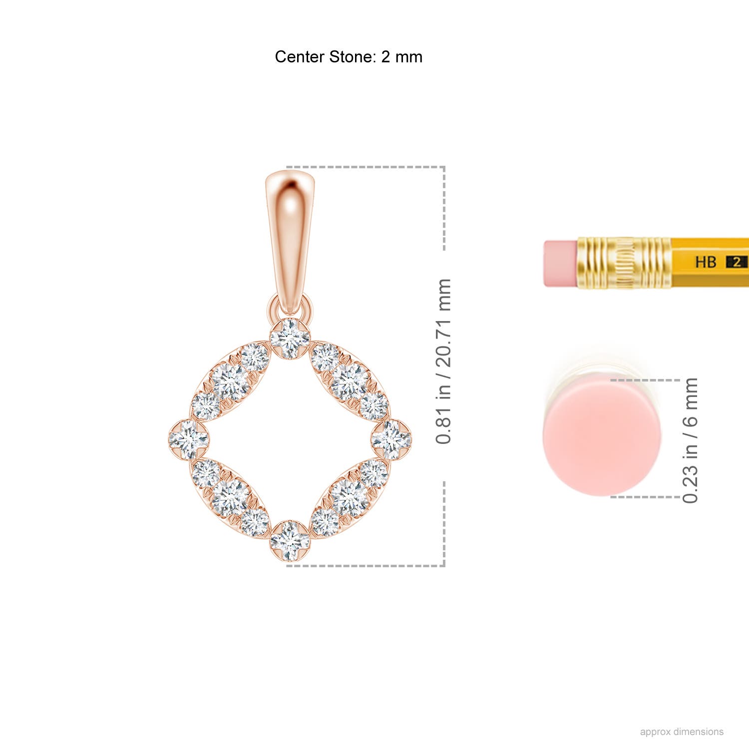 G, VS2 / 0.38 CT / 14 KT Rose Gold