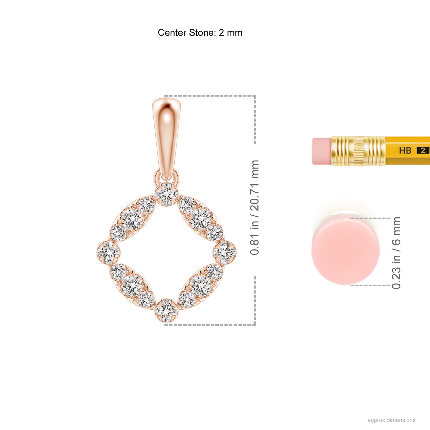 I-J, I1-I2 / 0.38 CT / 14 KT Rose Gold