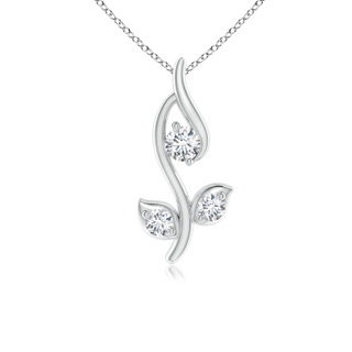 2.3mm GVS2 Classic Diamond Leaf and Vine Pendant in P950 Platinum