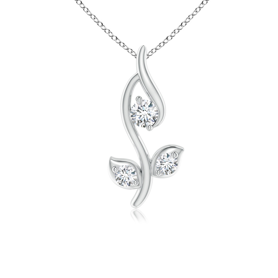 2.3mm GVS2 Classic Diamond Leaf and Vine Pendant in P950 Platinum 