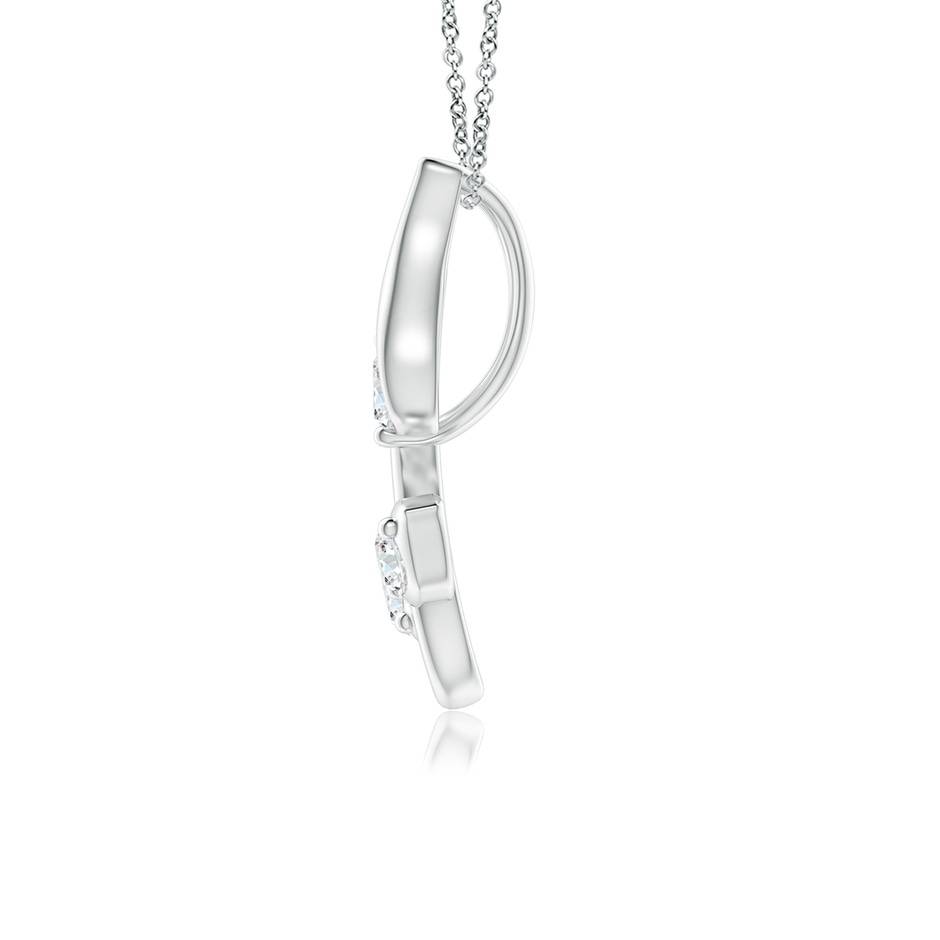 2.3mm GVS2 Classic Diamond Leaf and Vine Pendant in P950 Platinum side-1