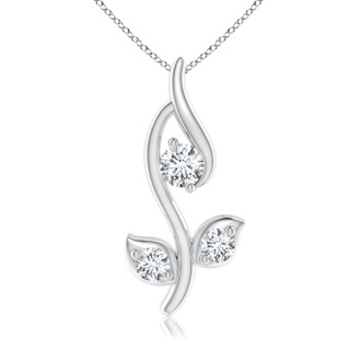 2.8mm GVS2 Classic Diamond Leaf and Vine Pendant in P950 Platinum