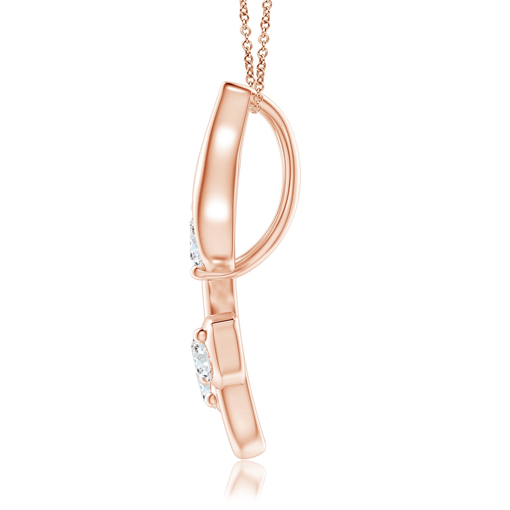 2.8mm GVS2 Classic Diamond Leaf and Vine Pendant in Rose Gold Side-1