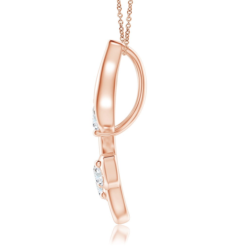 2.8mm GVS2 Classic Diamond Leaf and Vine Pendant in Rose Gold - side_1