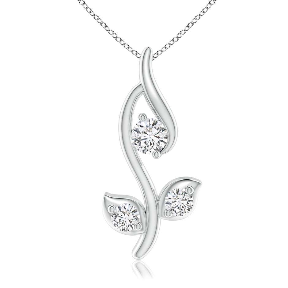 2.8mm HSI2 Classic Diamond Leaf and Vine Pendant in P950 Platinum 