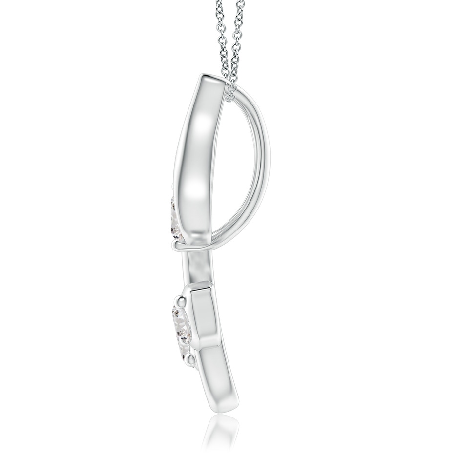 2.8mm IJI1I2 Classic Diamond Leaf and Vine Pendant in White Gold side-1