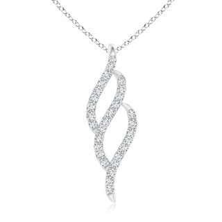 1.1mm GVS2 Diamond Triple Wave Drop Pendant in White Gold