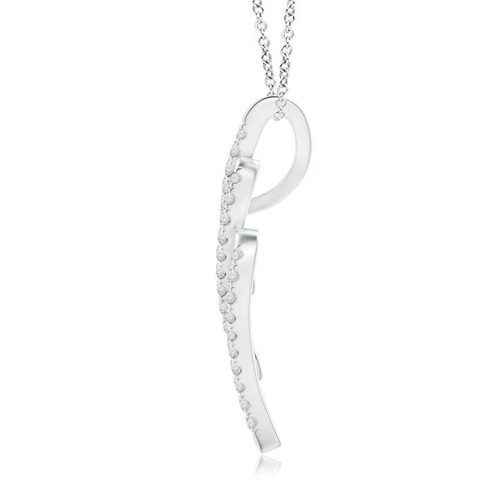 1.1mm HSI2 Diamond Triple Wave Drop Pendant in White Gold product image