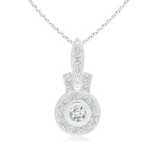 3mm GVS2 Vintage Style Diamond Halo Pendant in P950 Platinum