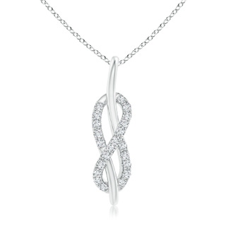 1.1mm GVS2 Diamond Encrusted Infinity Knot Pendant in P950 Platinum