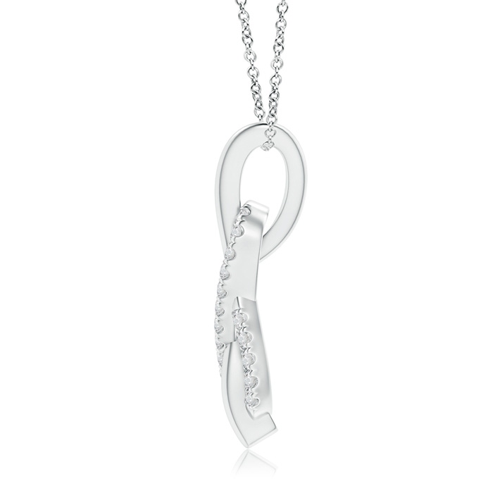 1.1mm HSI2 Diamond Encrusted Infinity Knot Pendant in White Gold Product Image