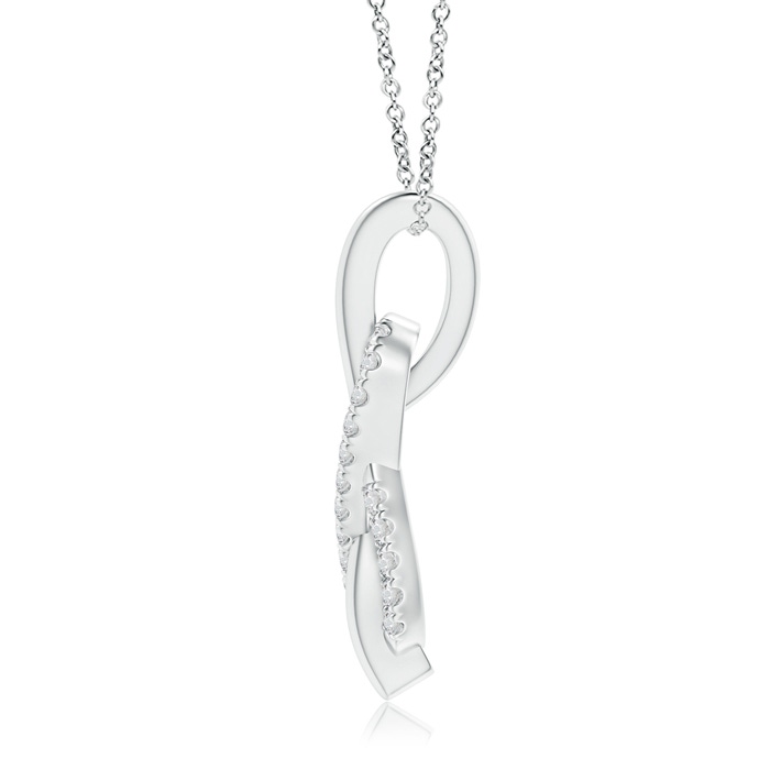 1.1mm HSI2 Diamond Encrusted Infinity Knot Pendant in White Gold product image