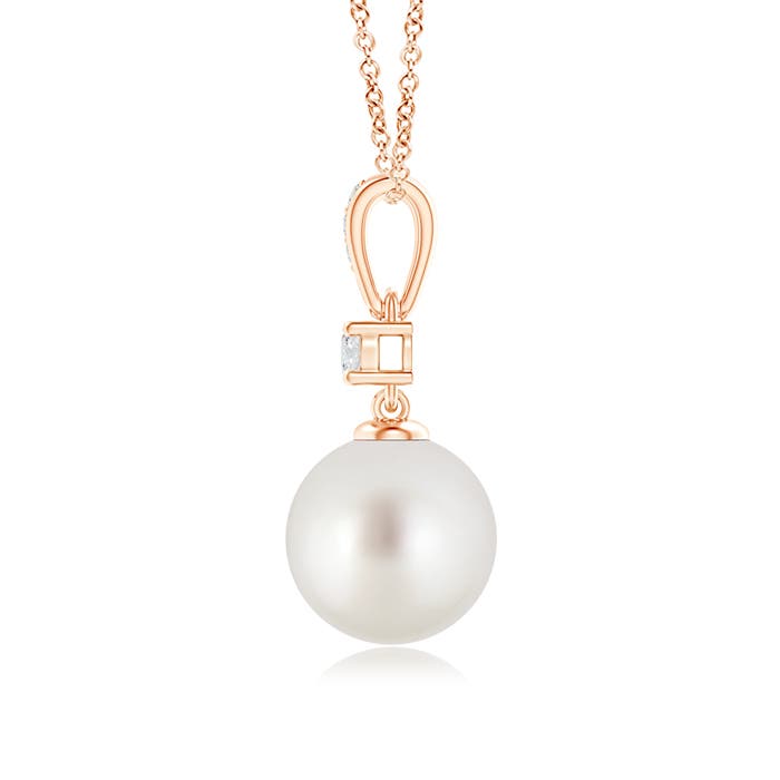 AAA - South Sea Cultured Pearl / 5.35 CT / 14 KT Rose Gold