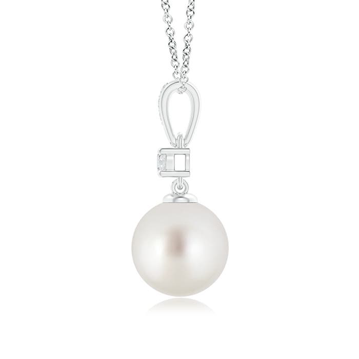 AAA - South Sea Cultured Pearl / 5.35 CT / 14 KT White Gold