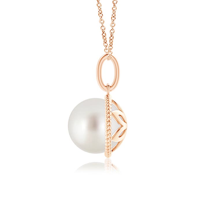 AAA - South Sea Cultured Pearl / 5.25 CT / 14 KT Rose Gold