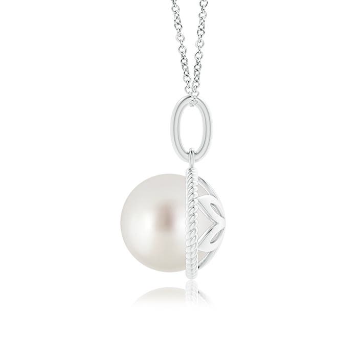 AAA - South Sea Cultured Pearl / 5.25 CT / 14 KT White Gold