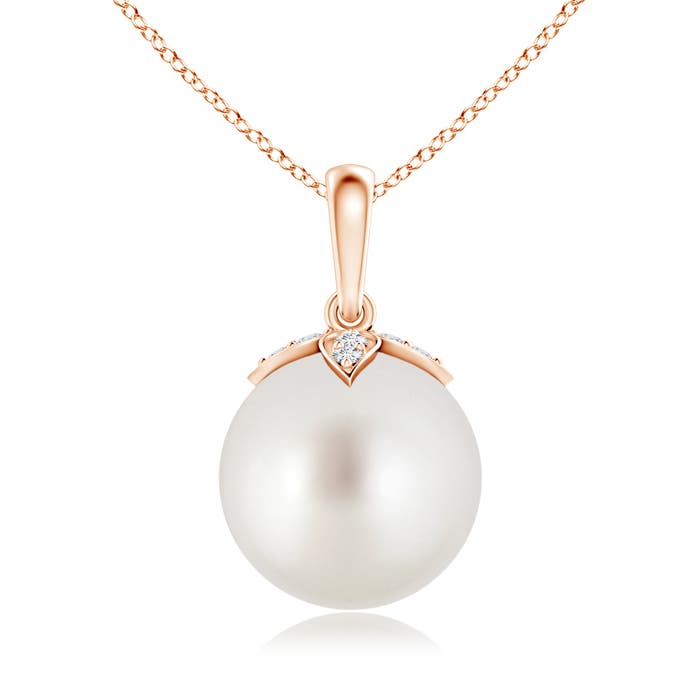 AAA - South Sea Cultured Pearl / 7.26 CT / 14 KT Rose Gold