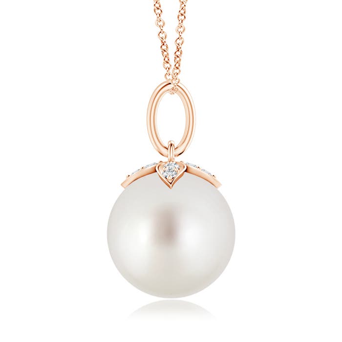 AAA - South Sea Cultured Pearl / 7.26 CT / 14 KT Rose Gold