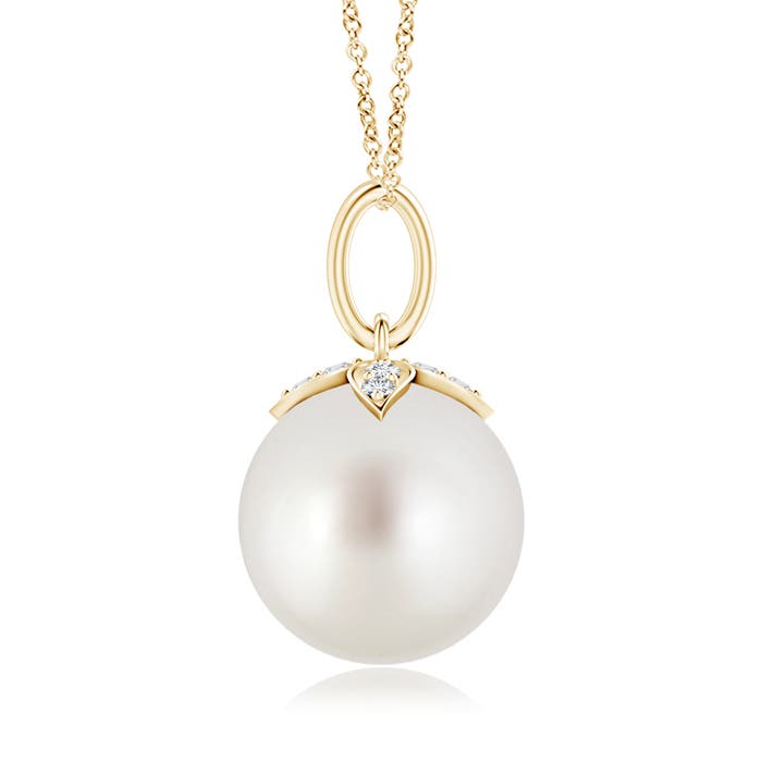 AAA - South Sea Cultured Pearl / 7.26 CT / 14 KT Yellow Gold