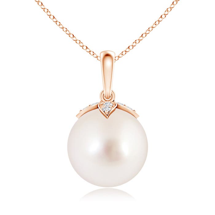 AAAA - South Sea Cultured Pearl / 7.26 CT / 14 KT Rose Gold