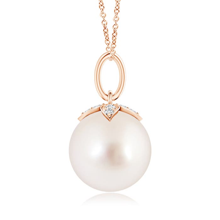 AAAA - South Sea Cultured Pearl / 7.26 CT / 14 KT Rose Gold