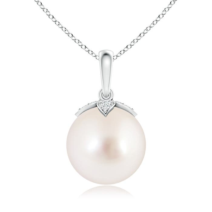 AAAA - South Sea Cultured Pearl / 7.26 CT / 14 KT White Gold