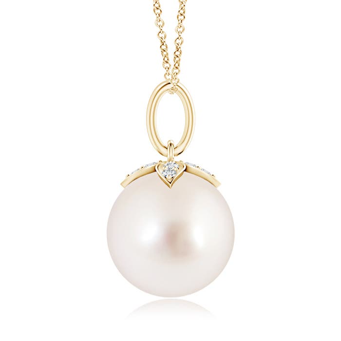 AAAA - South Sea Cultured Pearl / 7.26 CT / 14 KT Yellow Gold