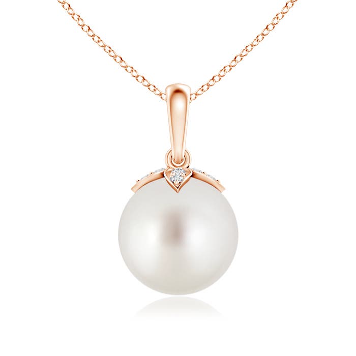 AAA - South Sea Cultured Pearl / 5.29 CT / 14 KT Rose Gold