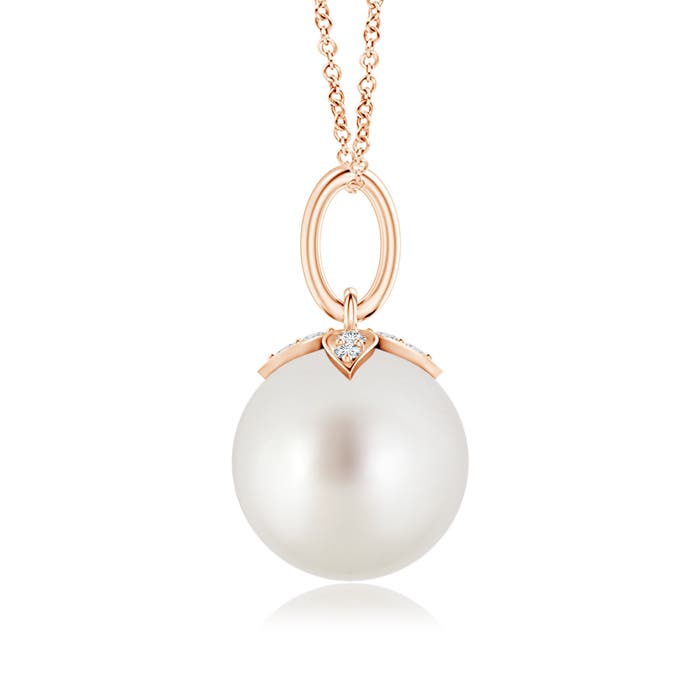 AAA - South Sea Cultured Pearl / 5.29 CT / 14 KT Rose Gold