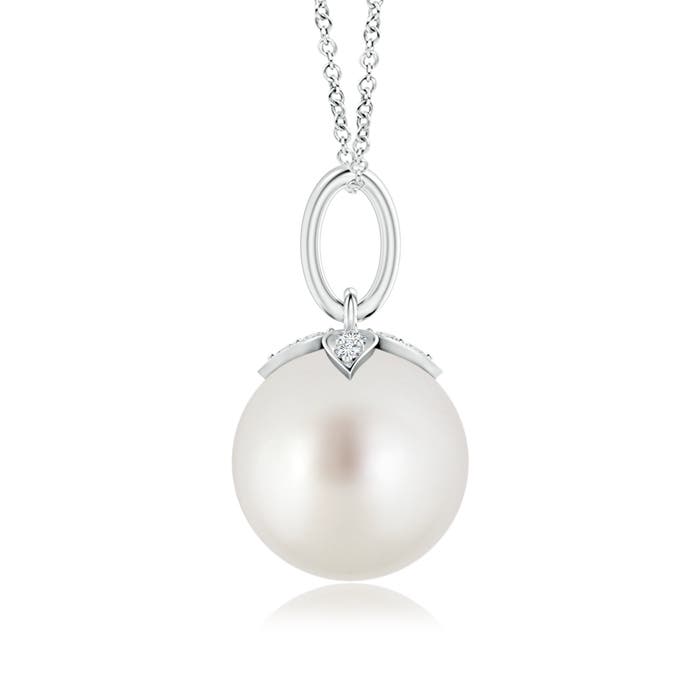 AAA - South Sea Cultured Pearl / 5.29 CT / 14 KT White Gold