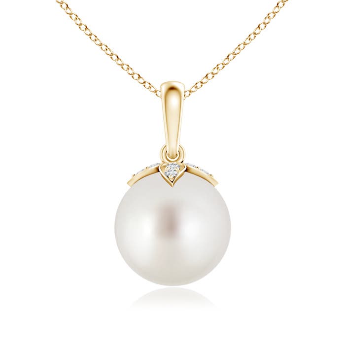 AAA - South Sea Cultured Pearl / 5.29 CT / 14 KT Yellow Gold