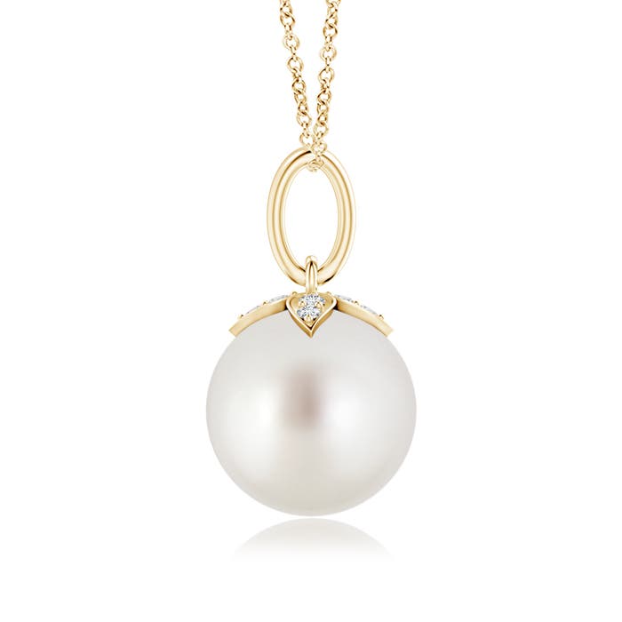 AAA - South Sea Cultured Pearl / 5.29 CT / 14 KT Yellow Gold