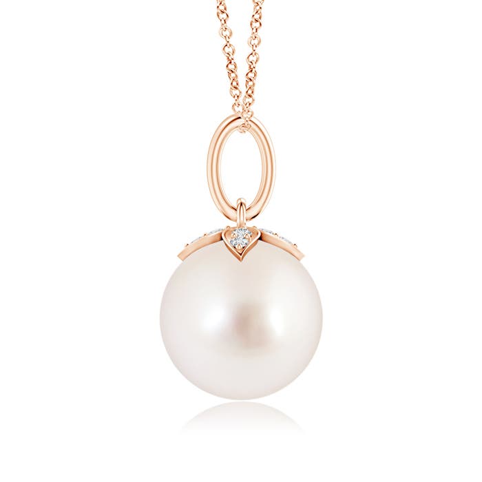 AAAA - South Sea Cultured Pearl / 5.29 CT / 14 KT Rose Gold