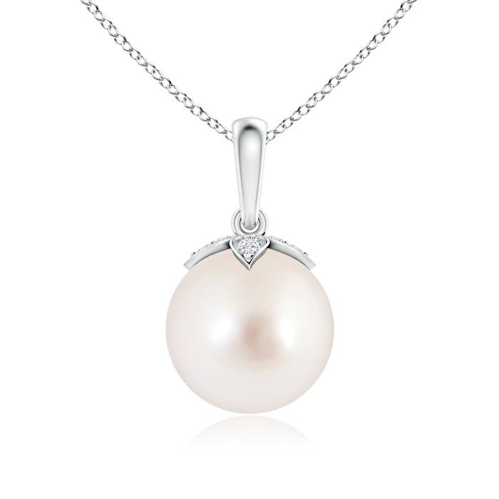 AAAA - South Sea Cultured Pearl / 5.29 CT / 14 KT White Gold