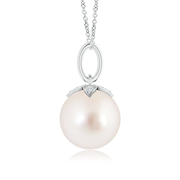 AAAA - South Sea Cultured Pearl / 5.29 CT / 14 KT White Gold