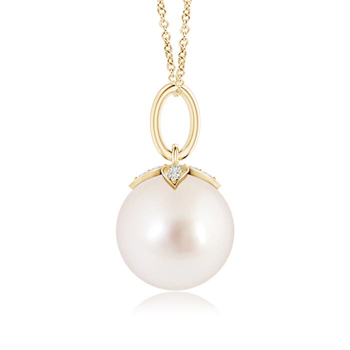 AAAA - South Sea Cultured Pearl / 5.29 CT / 14 KT Yellow Gold