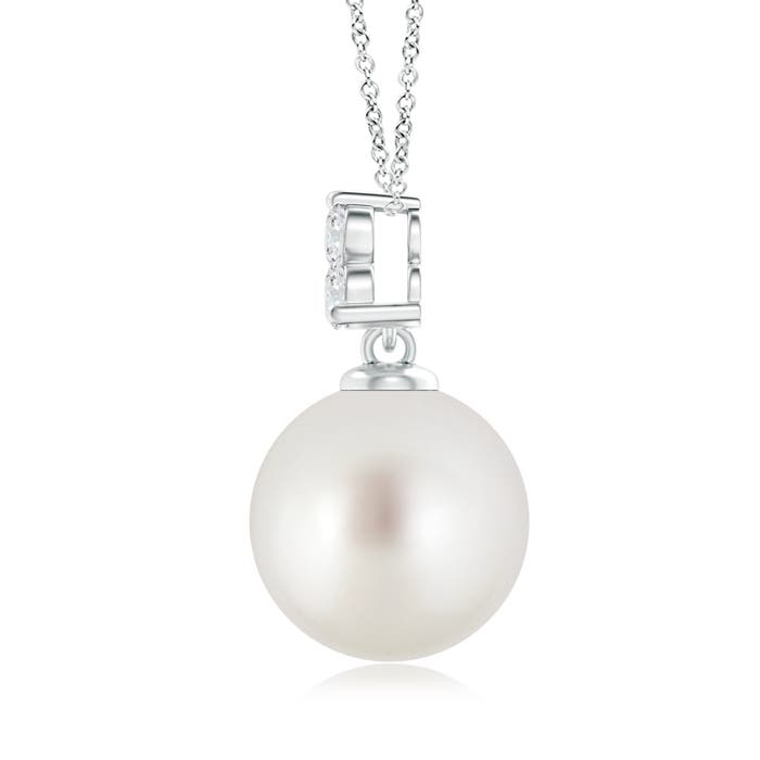 AAA - South Sea Cultured Pearl / 7.37 CT / 14 KT White Gold